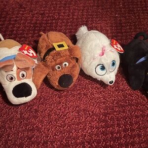 Ty Plush Toys Set - Brown, White, Black